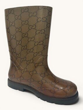 Authentic Gucci Kids GG Monogram Rain Boots - Size IT 25